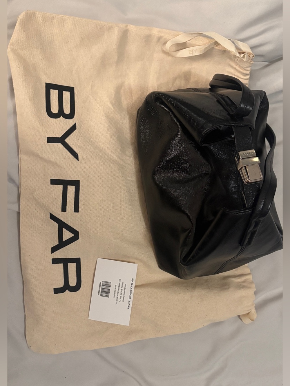 ❗️299❗️BYFAR BEA BLACK CREASED LEATHER HOBO BAG